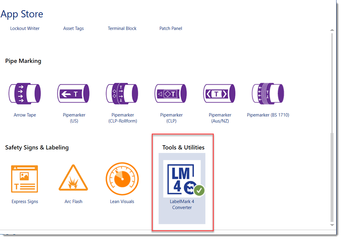 Install the LM4 files conversion utility from the app store