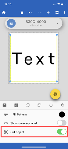Cut object
