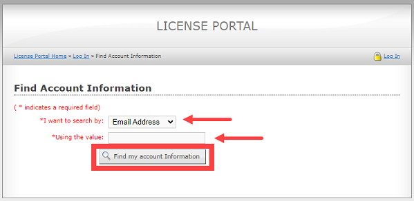 Find account information
