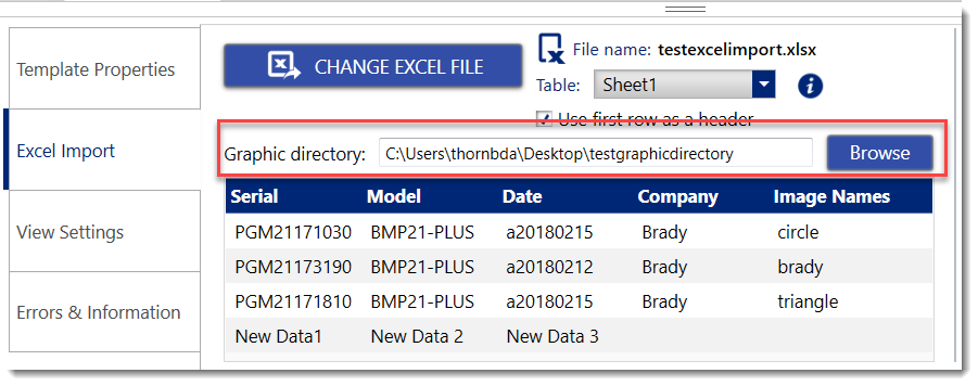 Update the default image directory referenced by your data