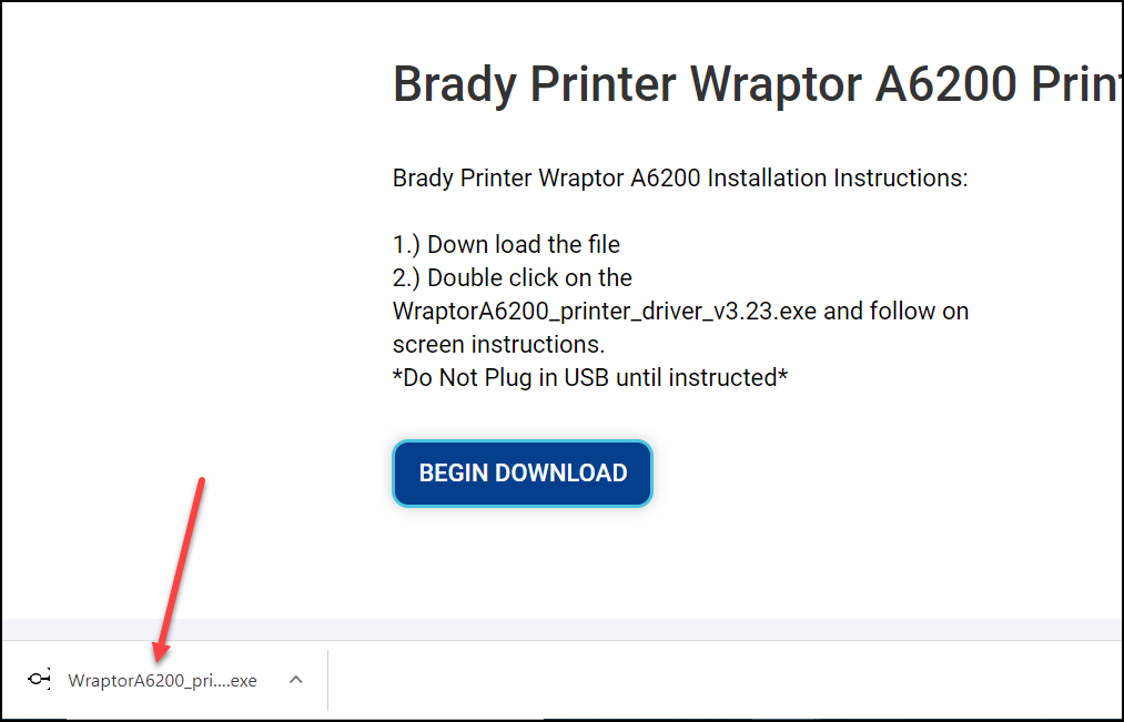 How to Install the A6200 Driver Brady Support