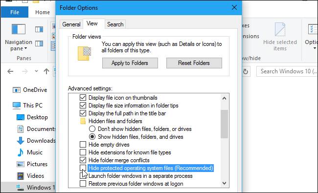 show hidden items on Windows 7