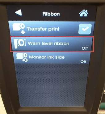 Warn Level Ribbon option