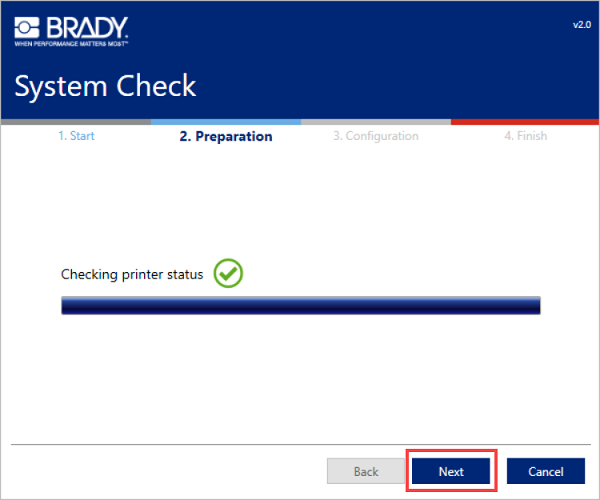 5 Checking Printer Status System Check.png