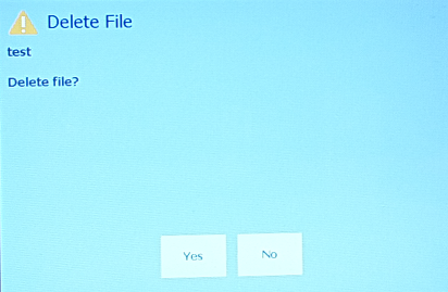 Delete File Message, Yes or No