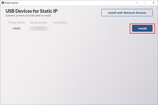 Install USB for Static IP