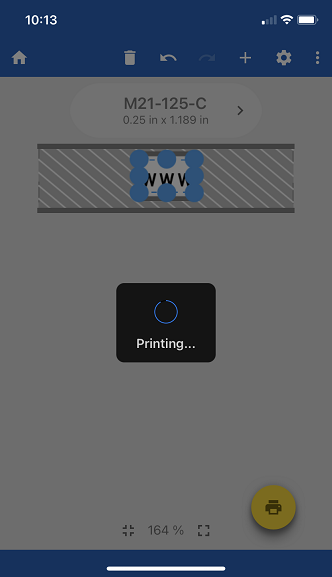 Printing spinning icon