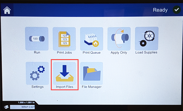 Import Files on LCD screen