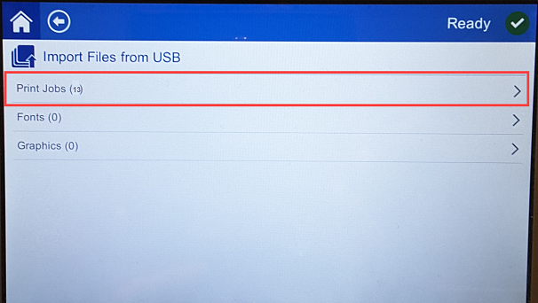 Import files from USB_Print Jobs