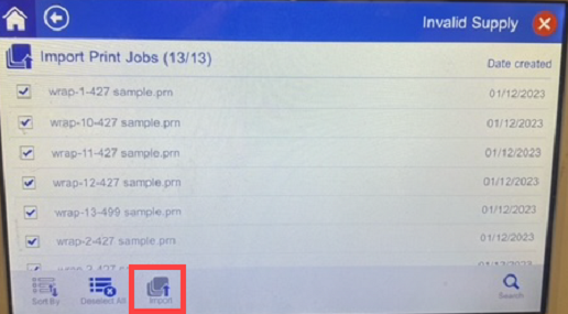 Import the Print Jobs