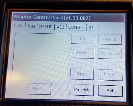 Wraptor Control Panel