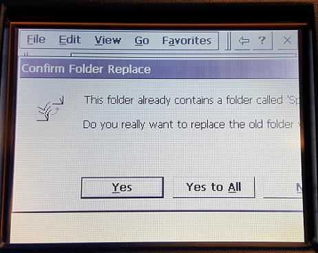 Confirm Folder Replace