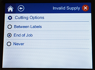 Cutting Options available