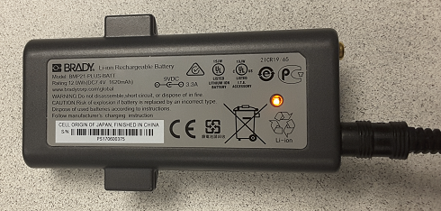 Battery charging light