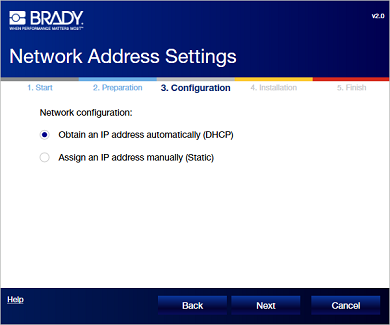 Network Address Settings