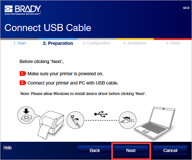 Connect USB Cable