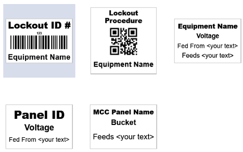 Equipment Identification Layouts