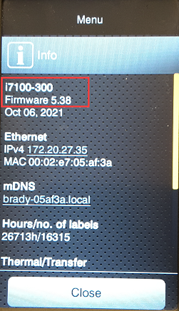 Firmware version