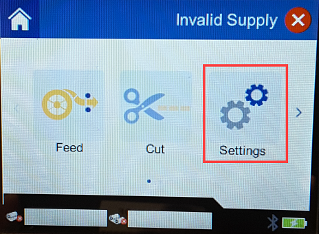 Gear icon for Settings