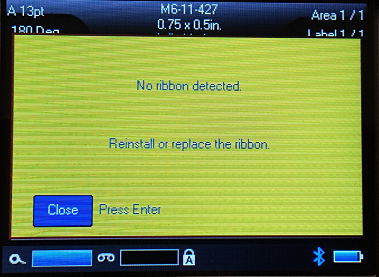 No ribbon detected