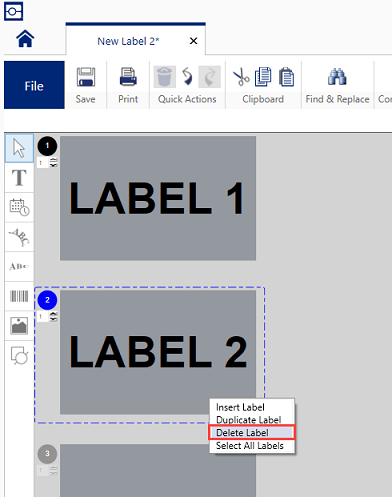 Delete Label