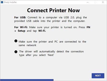 Connect printer now