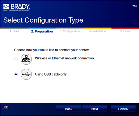 Select configuration type