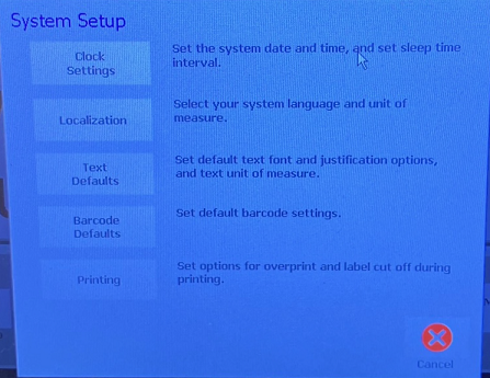 System Setup