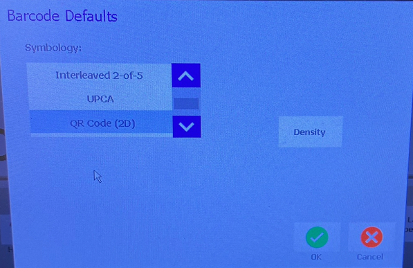 Barcode defaults