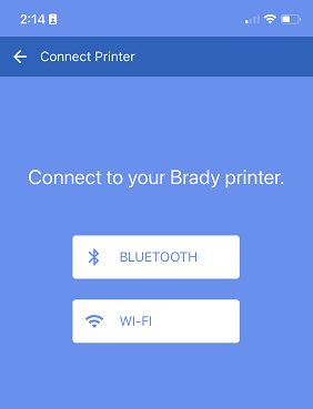 Connect to your Brady printer