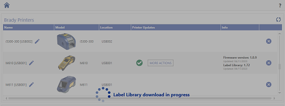 Label Library Download in progress