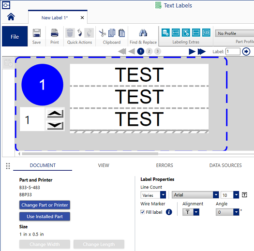 Fill label_Wire Marker_Font 10