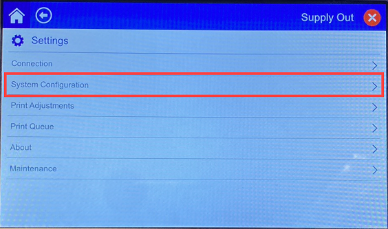 System configuration