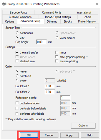 Printing preferences_OK