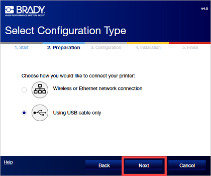 Select Configuration Type_USB