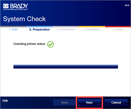 Checking printer status complete