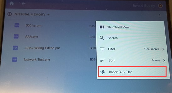 Import YB Files