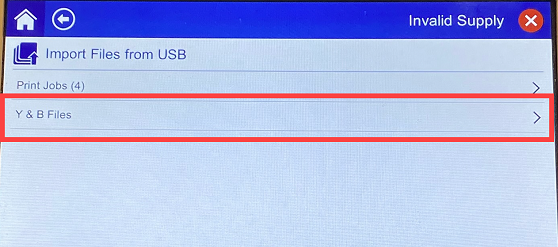 Import files from USB