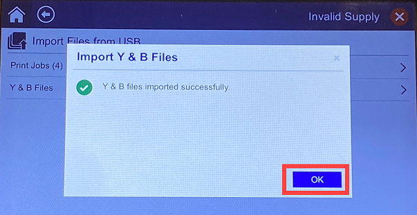 Import Y & B Files_Successful