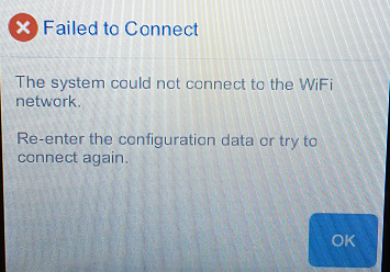 Failed to connect