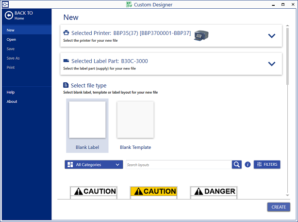 Select file type