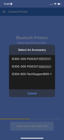 Select your printer