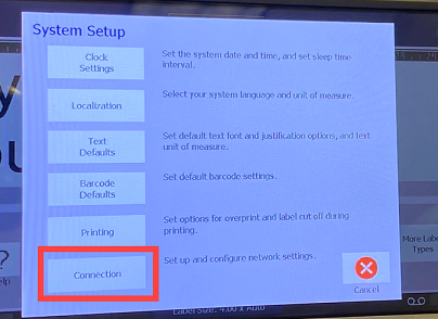 System setup_Connection