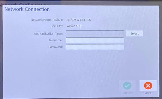 network connection_enter wifi username and password