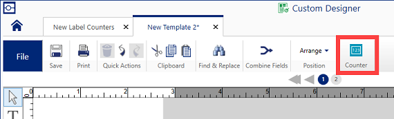 Counters on a Template file