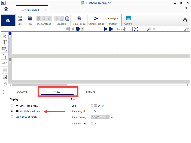Multiple label view