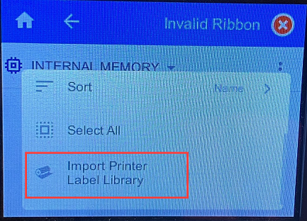 Import Printer Label Library