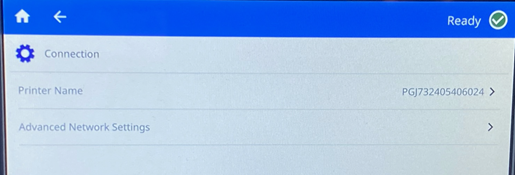 Connection menu