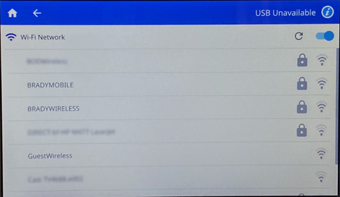 Wi-fi network list