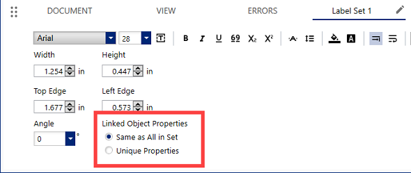 Linked object properties